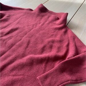 Free People Rich Red Cowl Neck Sweater